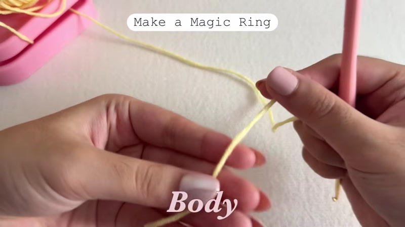 Step 1: Make the Magic Ring and Round 1