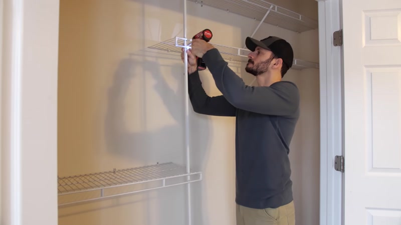 Step 1: Remove Existing Wire Shelves