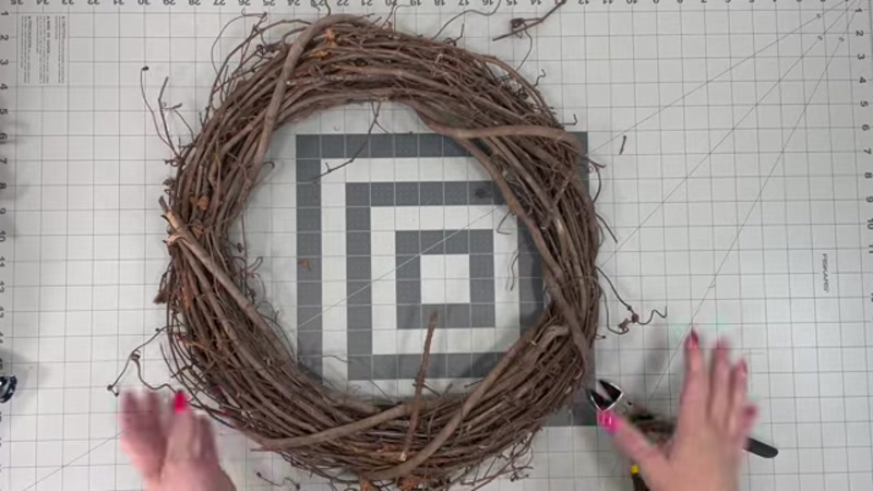 Step 1: Prepare the Grapevine Wreath