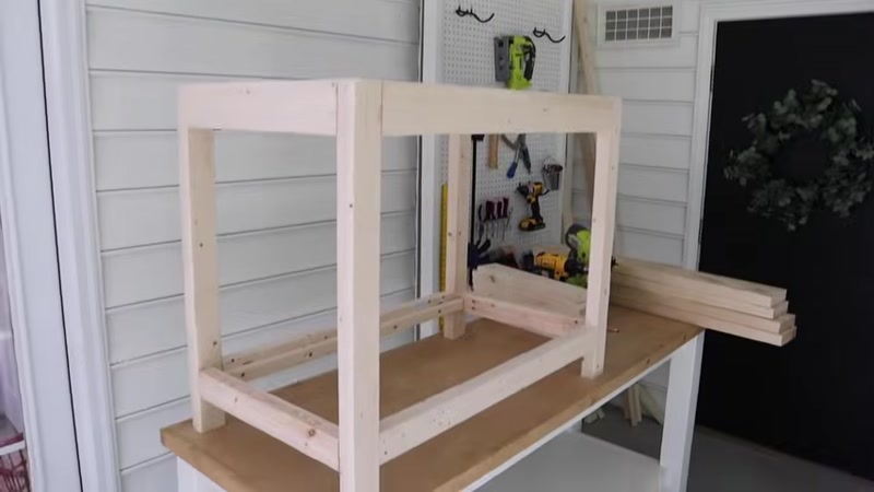 Step 6: Paint the Frame and Stain the Top